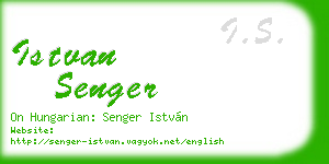 istvan senger business card